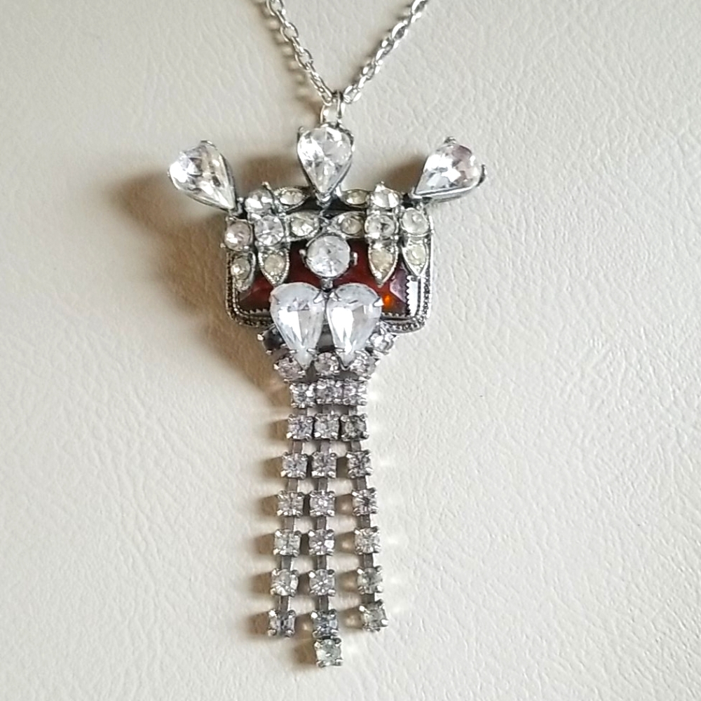 Repurposed Vintage Jewelry Assemblage Necklace